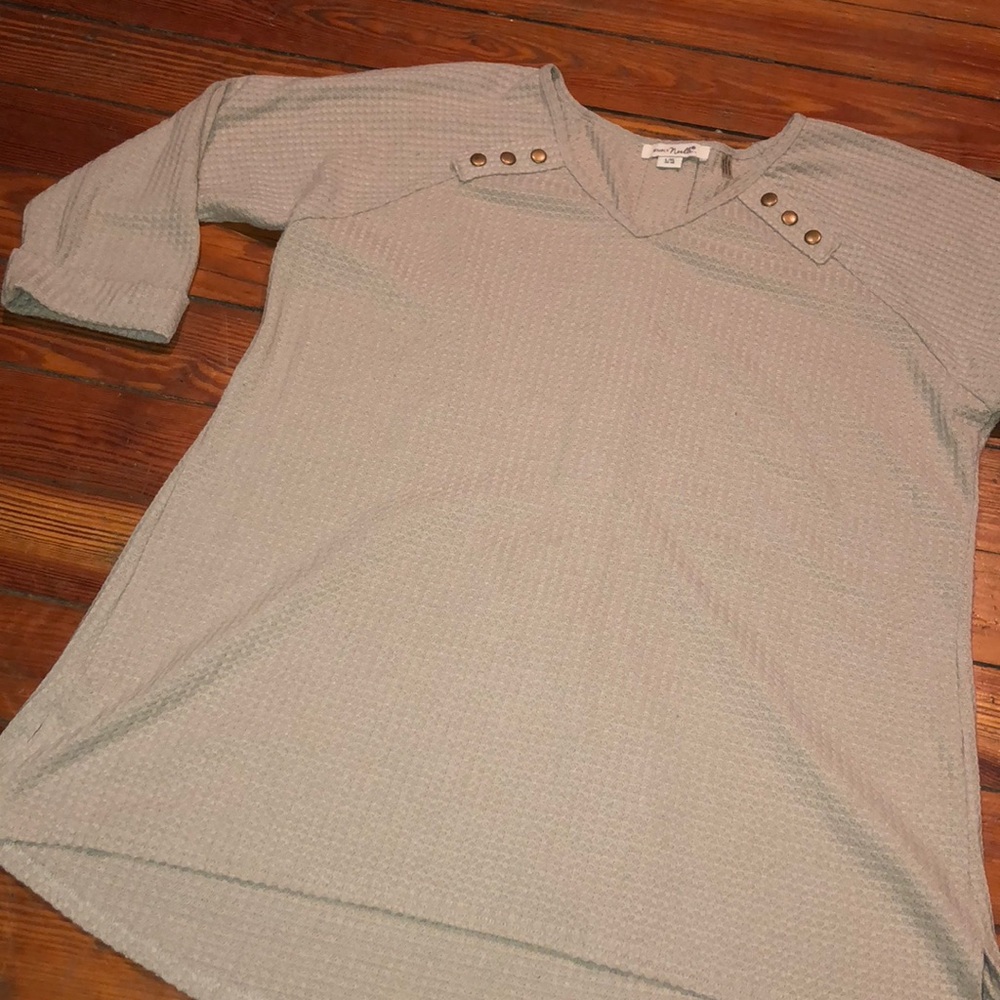 SIMPLY NOELLE BOUTIQUE WAFFLE BLOUSE